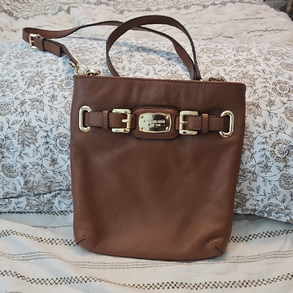 Michael Kors Brown Leather Crossbody Bag